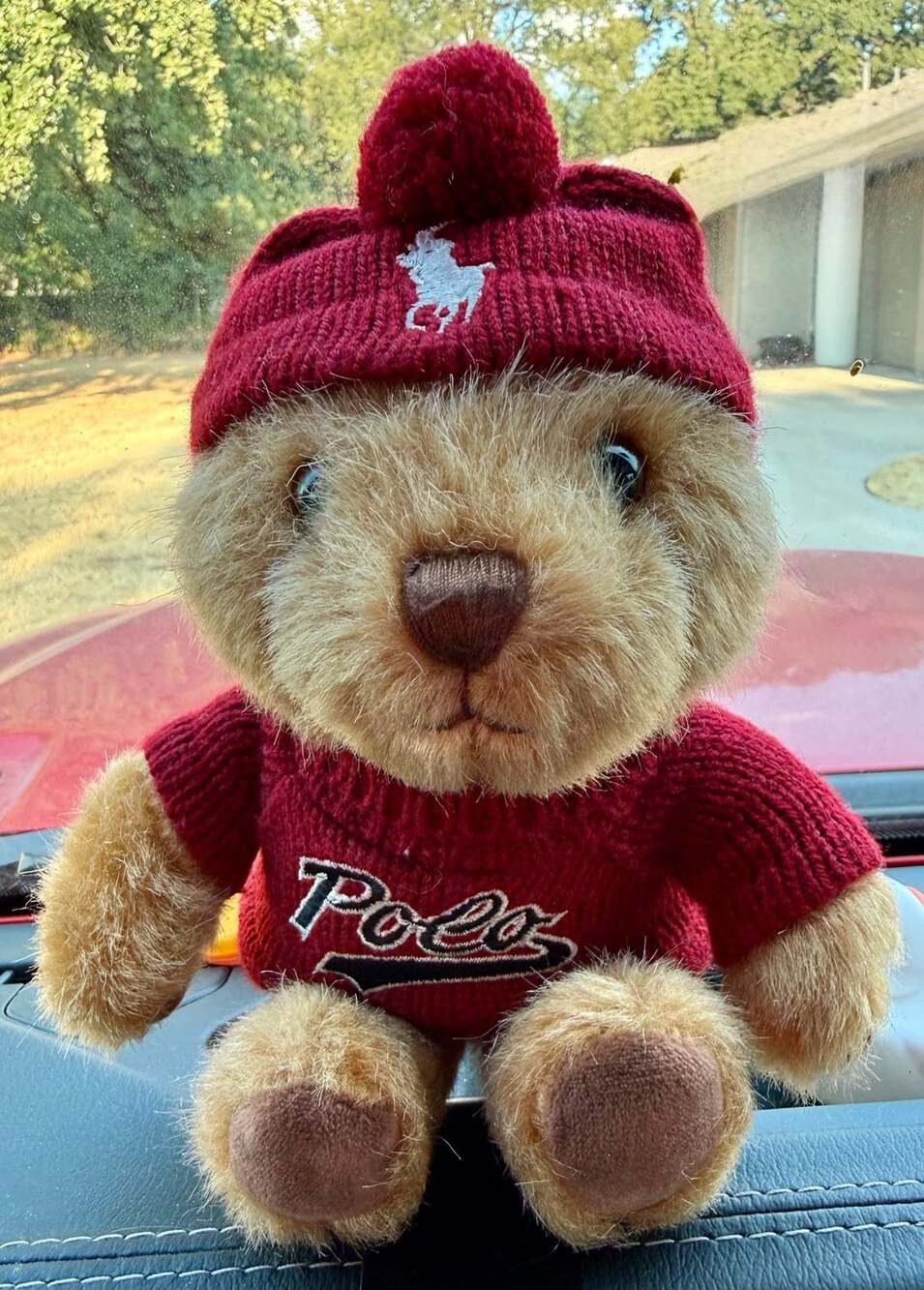 Ralph Lauren The Polo Bear Holiday Red Sweater And Beanie Hat Plush